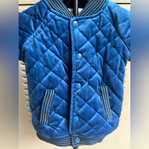 First Impressions Royal Blue Quilted Puffer Jacket - Picture 2 of 3